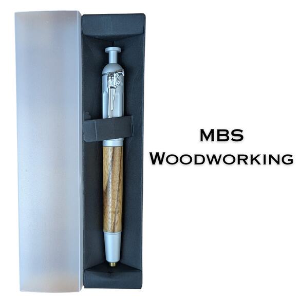 Handcrafted Wood Revolver Pen Pistol Shaped Clip Gun Lover Gift Exotic Cocobolo - Picture 6 of 7